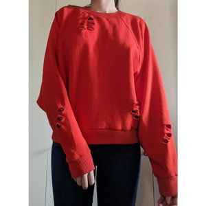 ☆2/$30☆ Oversized Distressed Crew Neck